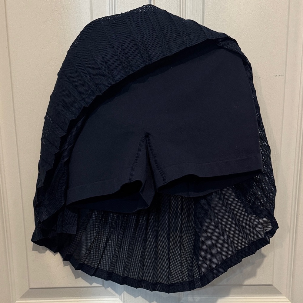 FP Movement by Free People Navy Rally Ruffle Mini Skirt (pleated) - Picture 6 of 7
